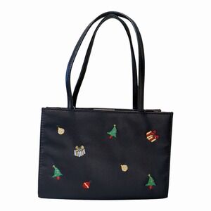 Vintage Tianni Christmas Holiday Embroidered Small Handbag